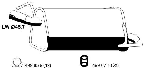 Endschalldämpfer Ernst 033237 von Ernst