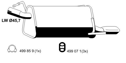 Endschalldämpfer Ernst 033268 von Ernst