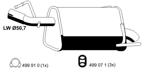 Endschalldämpfer Ernst 033275 von Ernst