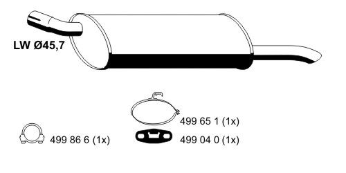 Endschalldämpfer Ernst 042161 von Ernst