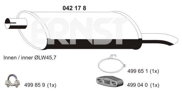 Endschalldämpfer Ernst 042178 von Ernst