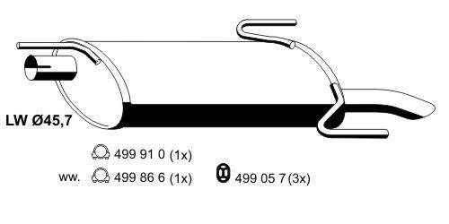 Endschalldämpfer Ernst 052092 von Ernst