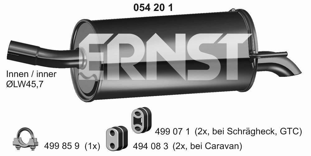 Endschalldämpfer Ernst 054201 von Ernst