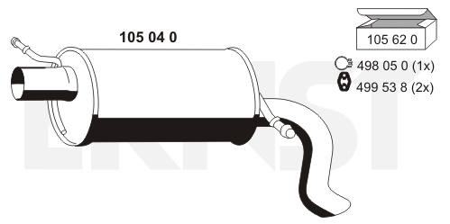 Endschalldämpfer Ernst 105040 von Ernst