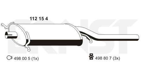 Endschalldämpfer Ernst 112154 von Ernst