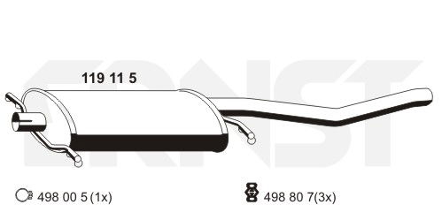 Endschalldämpfer Ernst 119115 von Ernst