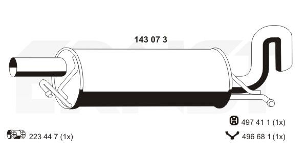 Endschalldämpfer Ernst 143073 von Ernst