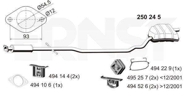 Endschalldämpfer Ernst 250245 von Ernst