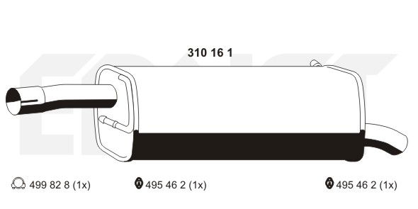 Endschalldämpfer Ernst 310161 von Ernst