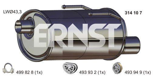 Endschalldämpfer Ernst 314107 von Ernst