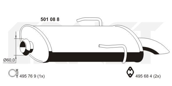 Endschalldämpfer Ernst 501088 von Ernst