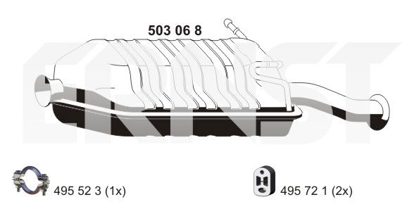 Endschalldämpfer Ernst 503068 von Ernst