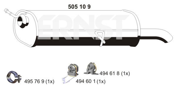 Endschalldämpfer Ernst 505109 von Ernst