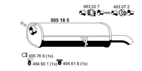 Endschalldämpfer Ernst 505185 von Ernst