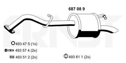 Endschalldämpfer Ernst 687089 von Ernst