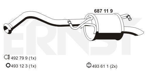 Endschalldämpfer Ernst 687119 von Ernst