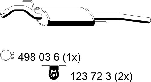 Endschalldämpfer von Ernst (133227) Dämpfer Abgasanlage Auspufftopf von Ernst