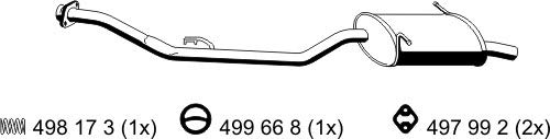 Endschalldämpfer von Ernst (283168) Dämpfer Abgasanlage Auspufftopf von Ernst