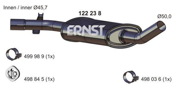 Mittelschalldämpfer Ernst 122238 von Ernst