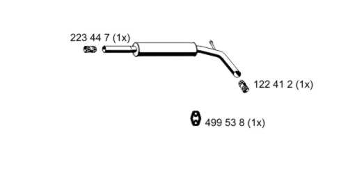 Mittelschalldämpfer Ernst 131025 von Ernst