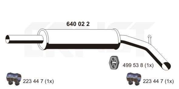 Mittelschalldämpfer Ernst 640022 von Ernst