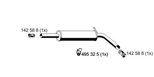 Mittelschalldämpfer Ernst 645034 von Ernst