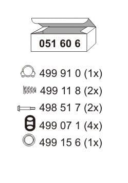 Montagesatz für Schalldämpfer Auspuff original ERNST (051606) von Ernst