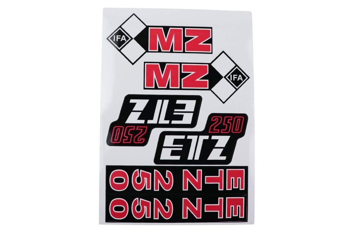 Schriftzug, Aufkleber Komplettsatz für MZ ETZ 250 von MMM