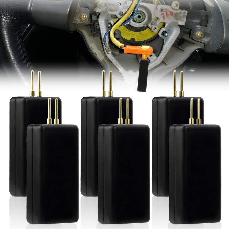 6 Pcs Auto Airbag Simulator, Universal Auto SRS Airbag, Airbag-Diagnose-Erkennungstool, für Diagnose Fehlerbehebung Erkennung von Erzekrim