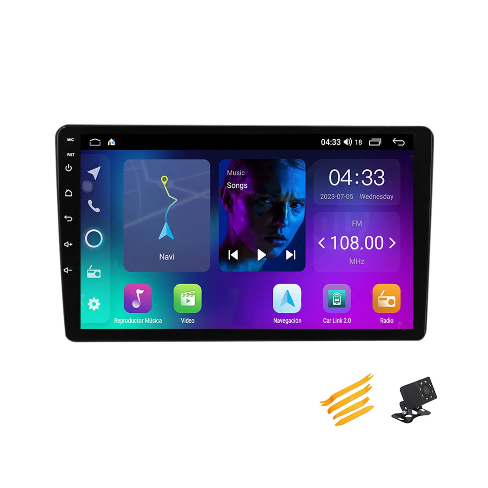 Android 13 Autoradio Bluetooth 2 DIN Kompatibel Mit Chery A3 2008~2010 Autoradio Touchscreen 9 Zoll QLED-Display Mit Car Play Android Auto Navigation Radio FM RDS SWC,4 Core NF1 1G+32G von EsaSam