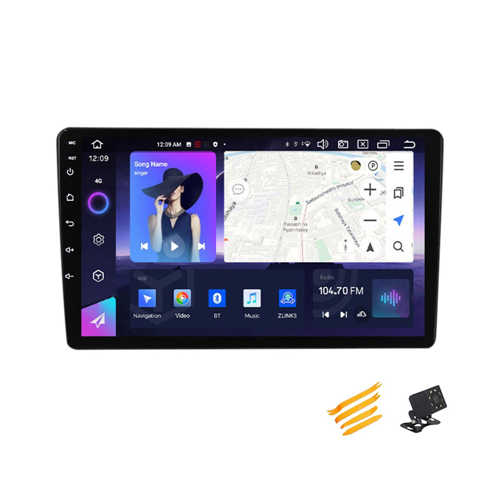 Android 13 Autoradio Bluetooth 2 DIN Kompatibel Mit Chery A3 2008~2010 Autoradio Touchscreen 9 Zoll QLED-Display Mit Car Play Android Auto Navigation Radio FM RDS SWC,8 Core NF3 2G+32G von EsaSam