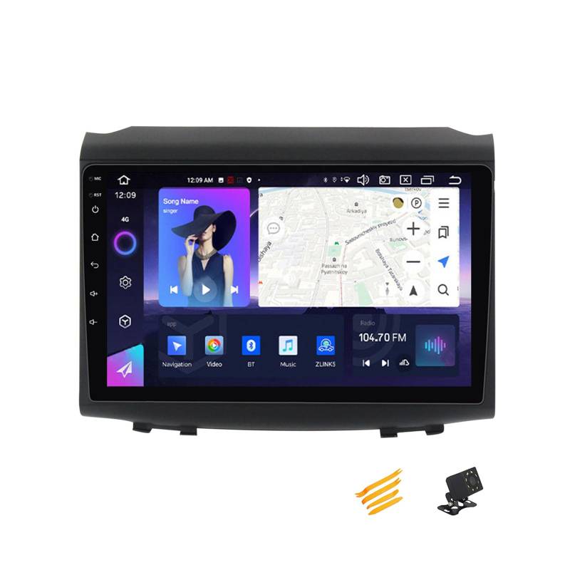 Android 13 Autoradio Bluetooth 2 DIN Kompatibel Mit JAC Refine S3 2013~2016 Autoradio Touchscreen 9 Zoll QLED-Display Mit Car Play Android Auto Navigation Radio FM RDS SWC,8 Core NF6 8G+128G von EsaSam