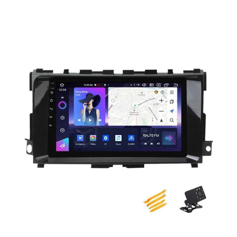 Android 13 Autoradio Bluetooth 2 DIN Kompatibel Mit Nissan Altima Teana 2013~2018 Autoradio Touchscreen 9 Zoll QLED-Display Mit Car Play Android Auto Navigation Radio FM RDS SWC,8 Core NF3 2G+32G von EsaSam