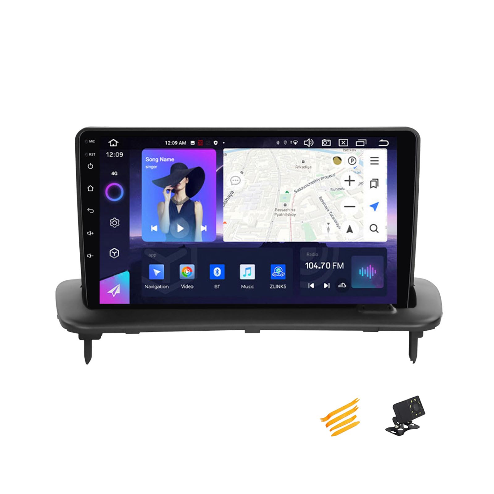 Android 13 Autoradio Bluetooth 2 DIN Kompatibel Mit Volvo S40 C30 C70 2004~2012 Autoradio Touchscreen 9 Zoll QLED-Display Mit Car Play Android Auto Navigation Radio FM RDS SWC,8 Core NF3 2G+32G von EsaSam