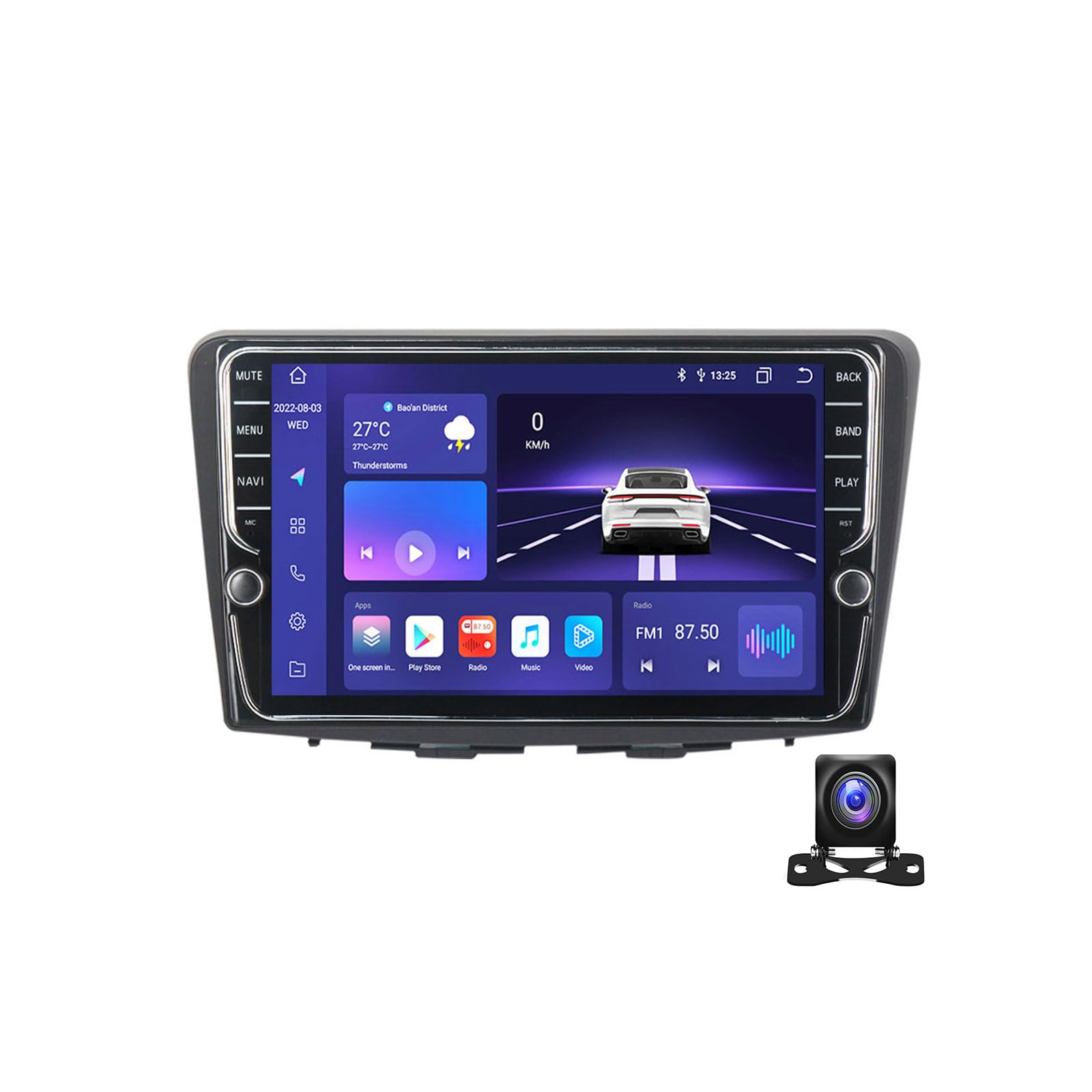 EsaSam Android 13 Autoradio 2 Din Radio Kompatibel mit Suzuki Baleno 2015~2018 9 Zoll Android Mit Navi Stereo Auto Bluetooth Doppel Din Radio Mit Rückfahrkamera FM Radio Carplay/Auto,K700S von EsaSam