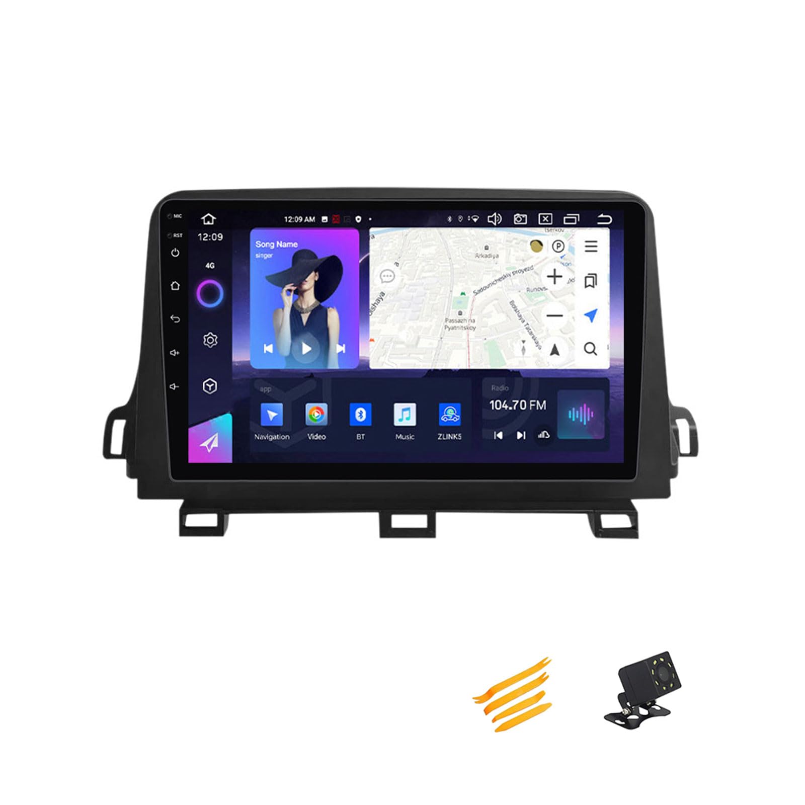 EsaSam Android 13 Autoradio Bluetooth 2 DIN Kompatibel Mit MG HS 2018~2021 Autoradio Touchscreen 9 Zoll QLED-Display Mit Car Play Android Auto Navigation Radio FM RDS SWC,8 Core NF5 4G+64G von EsaSam