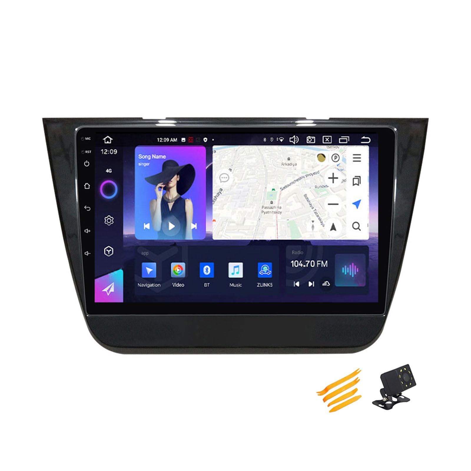 EsaSam Android 13 Autoradio Bluetooth 2 DIN Kompatibel Mit MG ZS 2014~2017 Autoradio Touchscreen 9 Zoll QLED-Display Mit Car Play Android Auto Navigation Radio FM RDS SWC,8 Core NF3 2G+32G von EsaSam