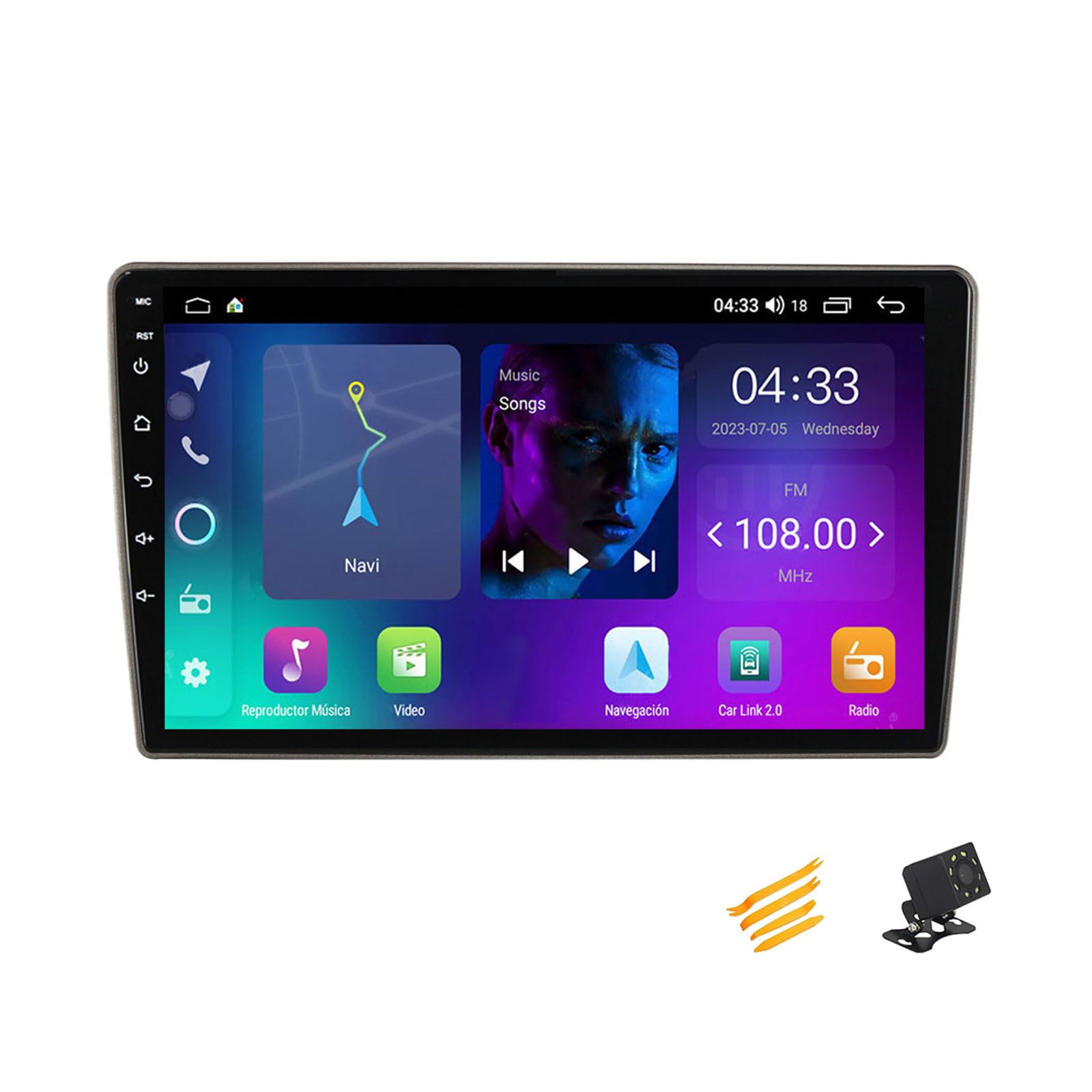 EsaSam Android 13 Autoradio Bluetooth 2 DIN Kompatibel Mit Nissan Tiida 2005~2010 Autoradio Touchscreen 9 Zoll QLED-Display Mit Car Play Android Auto Navigation Radio FM RDS SWC,4 Core NF1 1G+32G von EsaSam