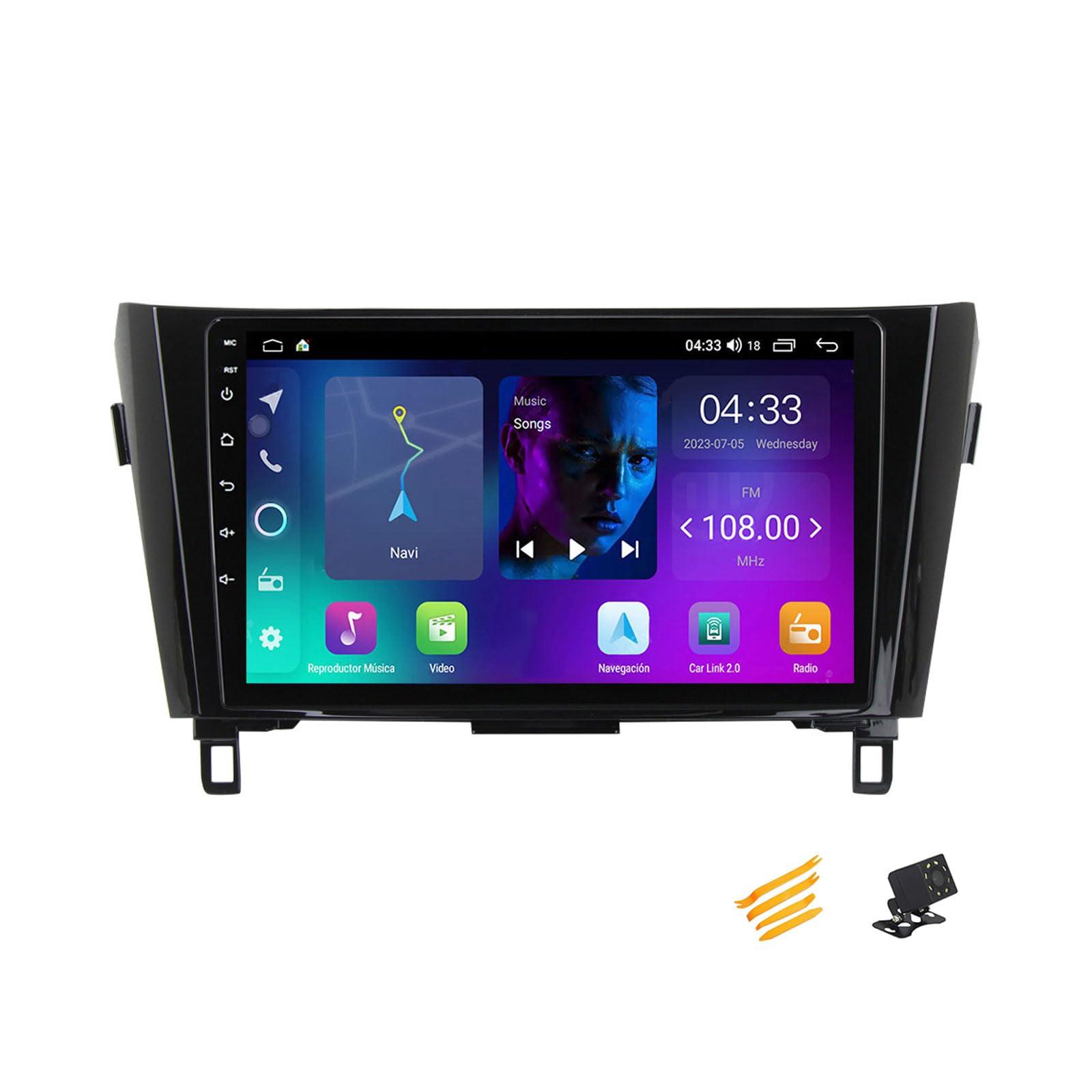 EsaSam Android 13 Autoradio Bluetooth 2 DIN Kompatibel Mit Nissan X-Trail 2013~2017 Autoradio Touchscreen 9 Zoll QLED-Display Mit Car Play Android Auto Navigation Radio FM RDS SWC,4 Core NF1 1G+32G von EsaSam