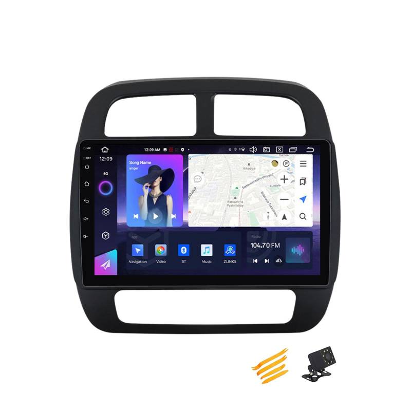 EsaSam Android 13 Autoradio Bluetooth 2 DIN Kompatibel Mit Renault K-ZE 2015~2019 Autoradio Touchscreen 9 Zoll QLED-Display Mit Car Play Android Auto Navigation Radio FM RDS SWC,8 Core NF3 2G+32G von EsaSam