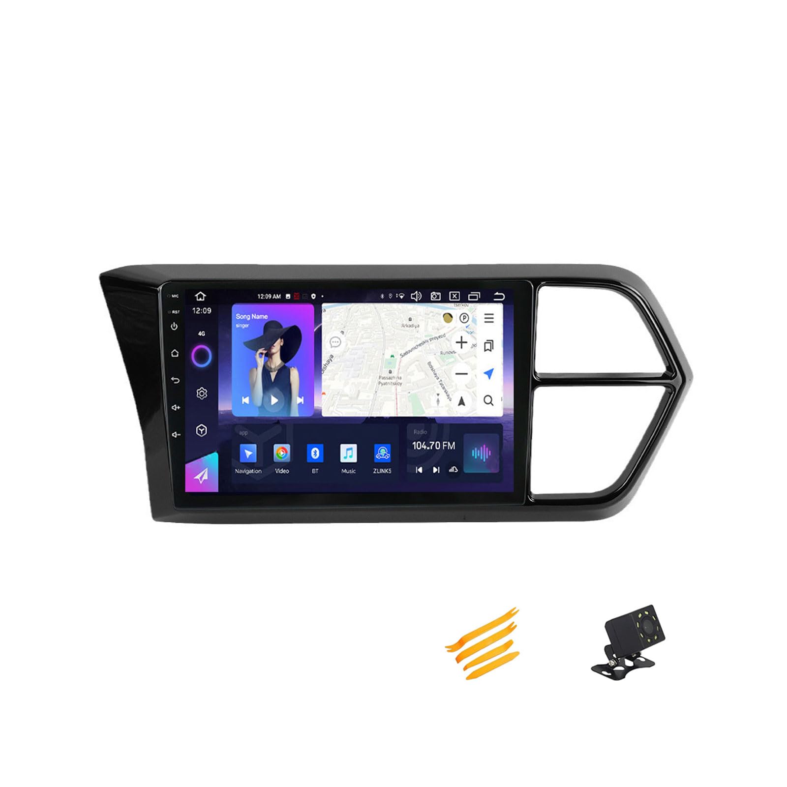 EsaSam Android 13 Autoradio Bluetooth 2 DIN Kompatibel Mit VW Jetta WS 2019~2022 Autoradio Touchscreen 9 Zoll QLED-Display Mit Car Play Android Auto Navigation Radio FM RDS SWC,8 Core NF6 8G+128G von EsaSam