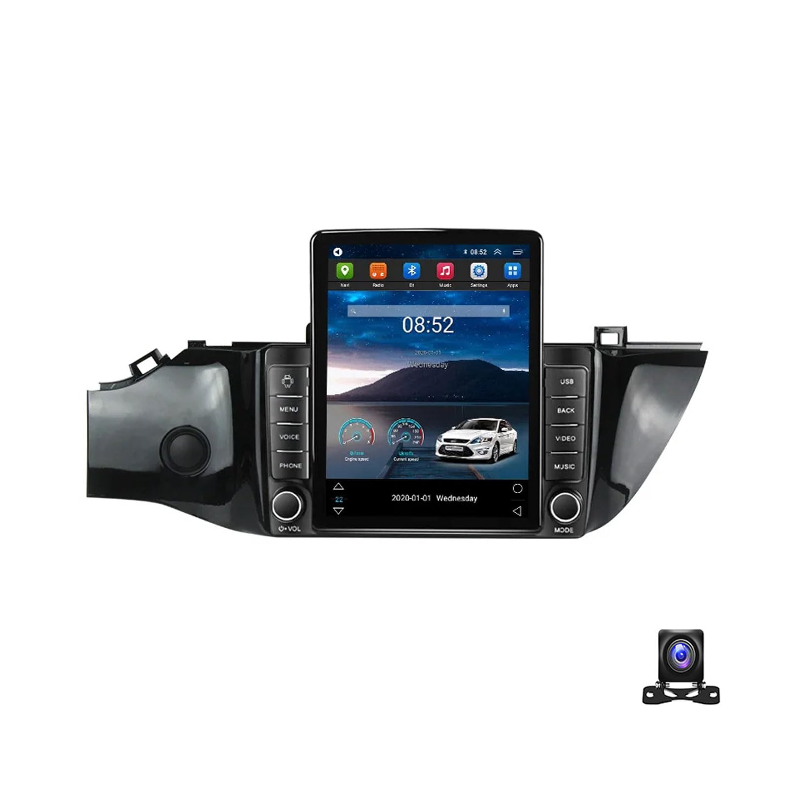 EsaSam Android 13 Autoradio Bluetooth 2 Din Mit 9.7 Zoll Bildschirm Kompatibel mit KIA RIO 2016~2019 Mit Navi Multimedia MP5 Player Mit AHD Rückfahrkamera/RDS/DSP/Car-Play,Ts400 von EsaSam