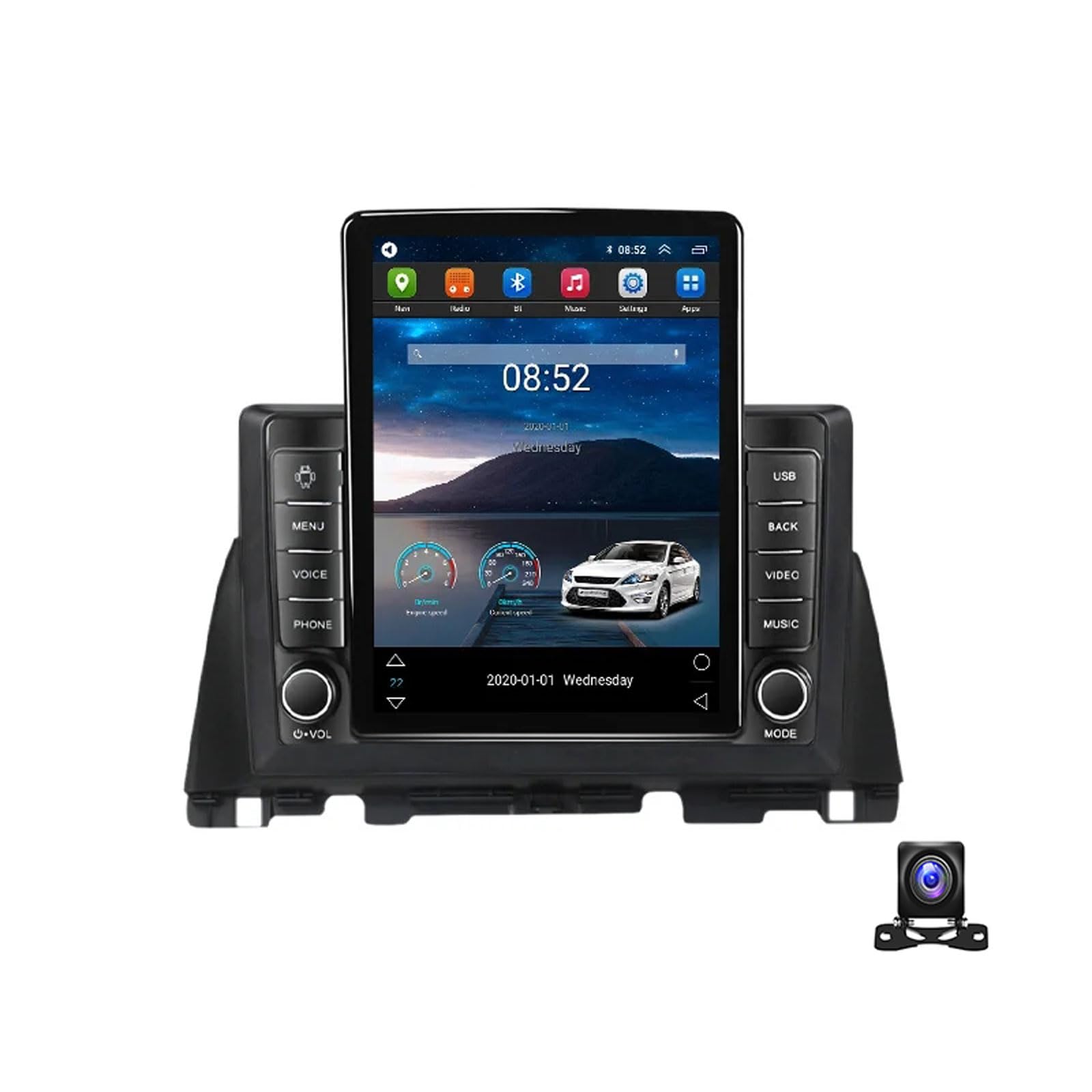 EsaSam Doppel DIN Radio Mit Navi, 9.7 Zoll Touchscreen, 2 Din Autoradio MP5 Player Kompatibel mit Kia Optima 4 JF 2015~2020 Unterstützt BT, Radio FM/RDS, DSP, Car-play/Auto, Lenkradsteuerung,Ts800 von EsaSam