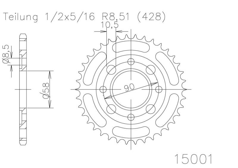 Corona Plato transmision ESJOT Acero 50-15001 41 dientes von Esjot