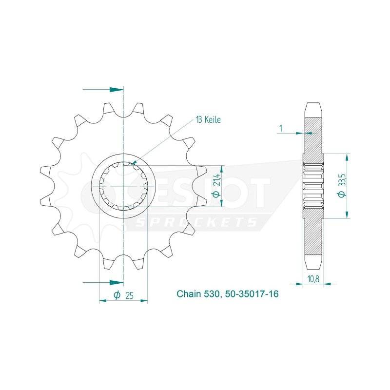 ESJOT Antriebsritzel "35017" 530 von Esjot