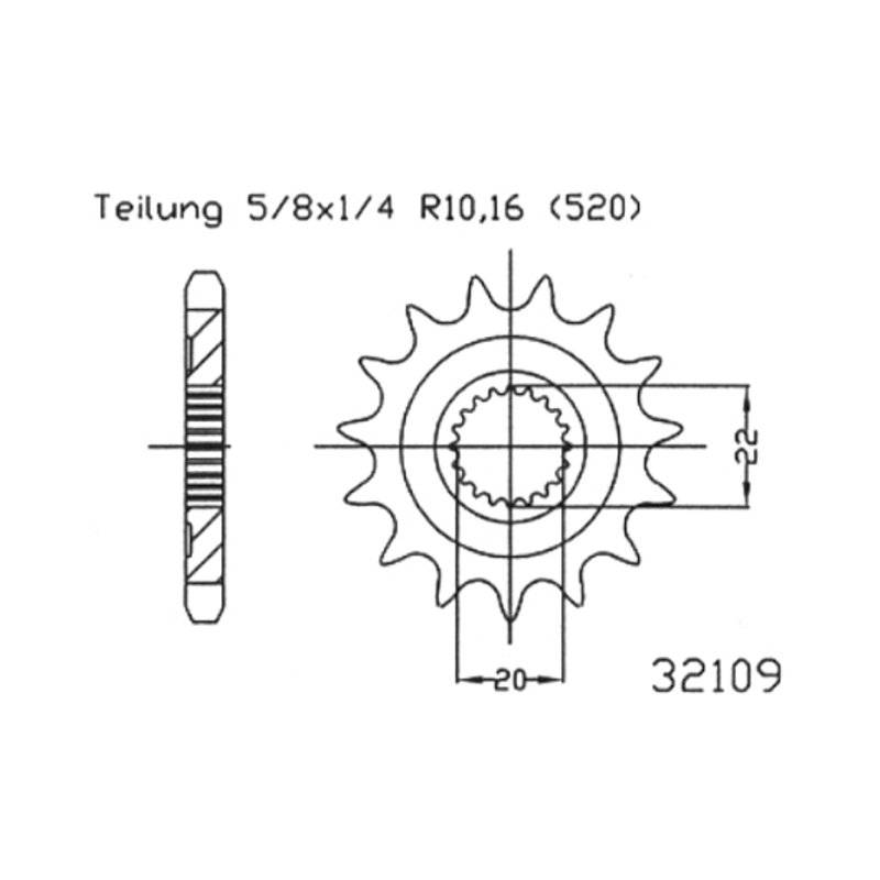 Esjot Ritzel 520 13Z Standard von Esjot