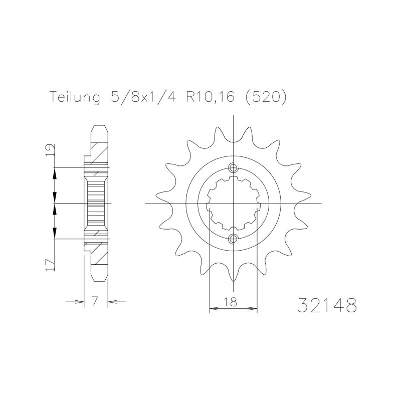 Esjot Ritzel 520 14Z Superlight von Esjot