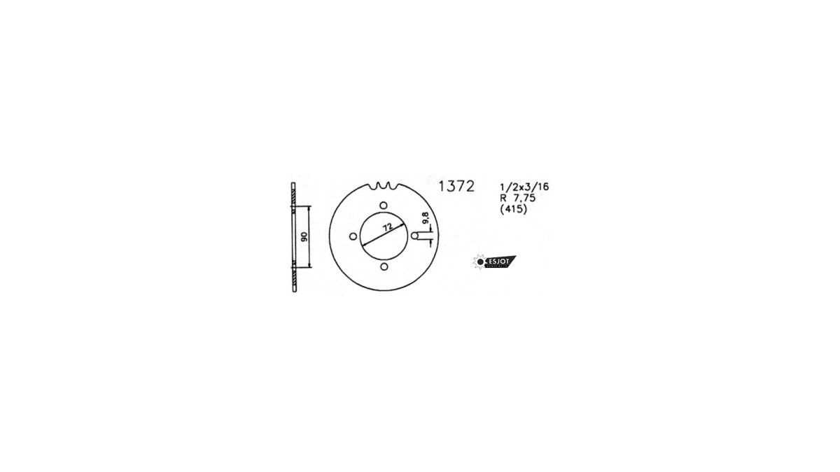 Esjot chain wheel 415 40z steel black von Esjot