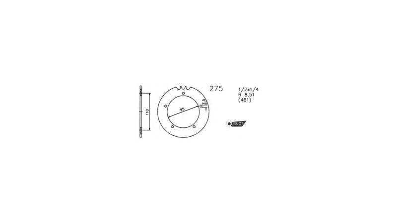 Esjot chain wheel 461 41Z steel black von Esjot