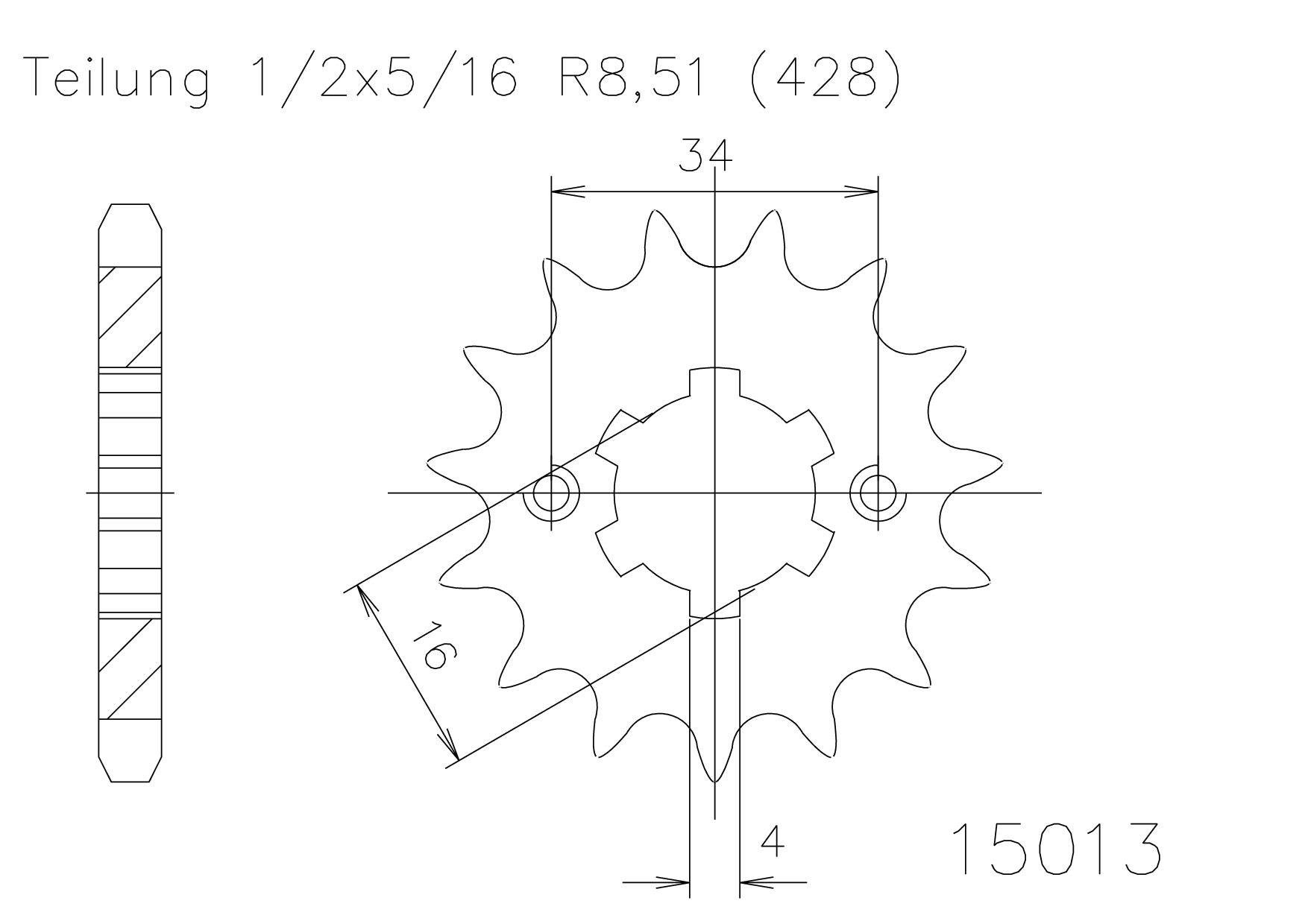 Piñon ESJOT Acero 50-15013 15 dientes von Esjot